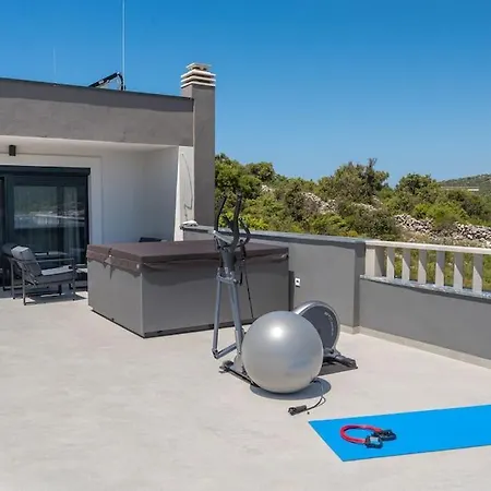 Luxury Mia With Sea View, Heated Pool And Jacuzzi Vila Sevid
